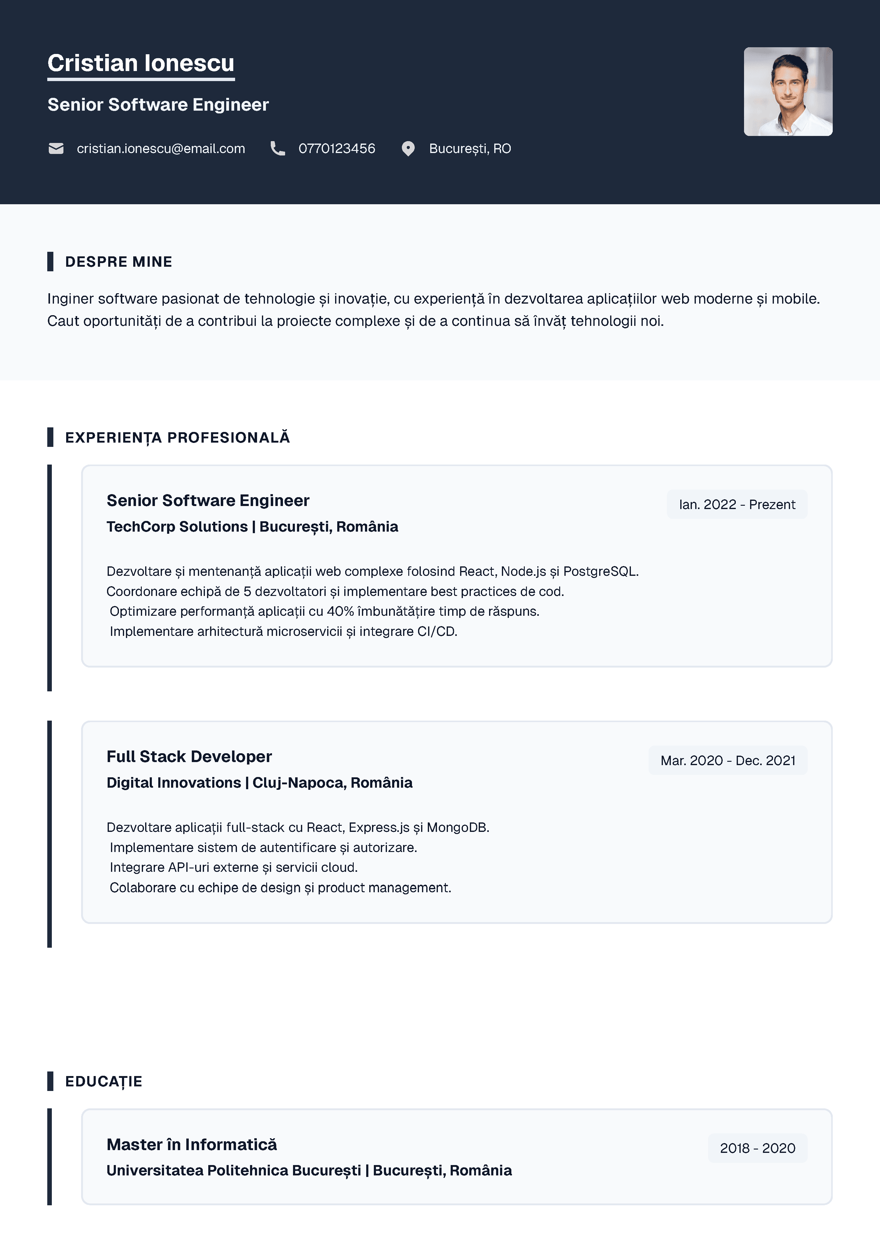 Funcțional template preview