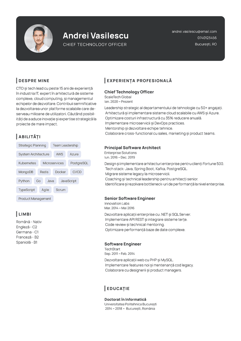 CV Preview - Modern Template
